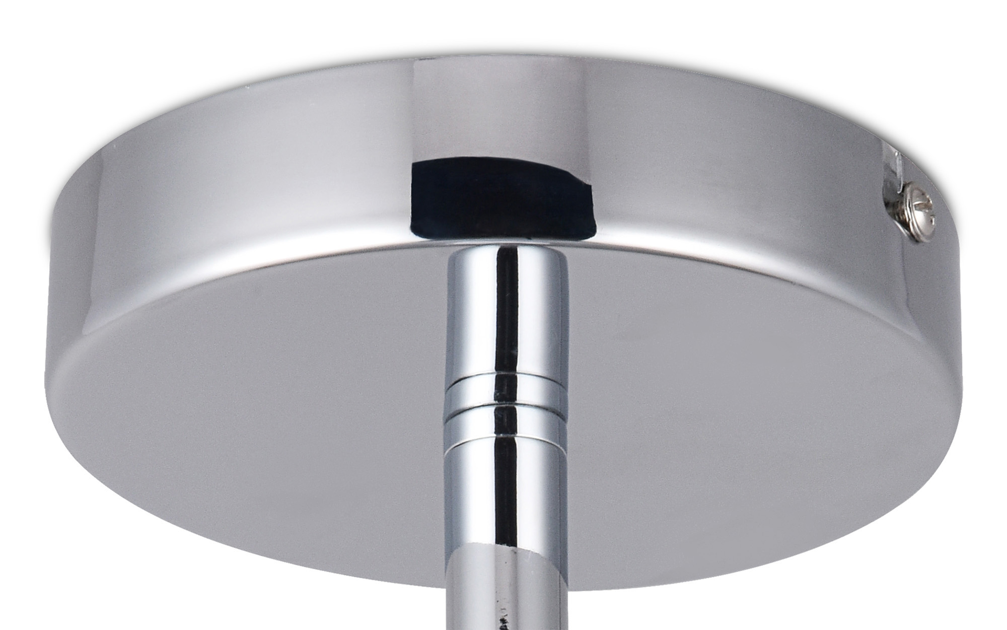 Baymont 40cm Semi Flush 1 Light Polished Chrome, Taupe/Halo Gold DK0089  Deco Baymont